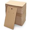 oupados 200 Pz Orecchino Carta di Carta Kraft Scheda Display Orecchino Schede Porta Orecchini per Visualizzare Orecchini(Marrone)