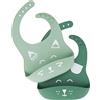 Babymoov Set di 2 bavaglini in silicone BIB'ISY