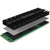 ICY BOX Dissipatore Piatto per M.2 con Altezza di 5 mm per M.2 SSD (2280), Compatibile con PS5, in Alluminio, 2x Pad Termici in Silicone, Autoadesivo, Passivo, IB-M2HS-701