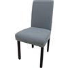 Leeyunbee 6 Pezzi Coprisedie con Schienale Elastica, Jacquard Grigio | Lavabile, Sfoderabile, Poliestere-elastam, Facile da Pulire, Fodere per Sedie, per Sala da Pranzo, Cucina Cerimonia Matrimoni