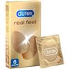Durex Real Feel Preservativi Anallergici Sottili Effetto Nudo 6 Pezzi