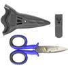 ALYCO 108215, Forbici per elettricisti 145 mm + coperchio in plastica ABS antiurto, Blu