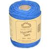 Everlasto - Bobine da 50 m, in morbido cotone colorato, per macramè, 4 mm circa, colore: blu Oxford