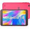 Haehne 8 Pollici Tablet PC, Google Android 10.0 OS, Quad Core 2GB RAM 32GB ROM, 1280x800 HD Tablet, Doppia Fotocamera, WiFi, Bluetooth, 3000mAh,Rosa