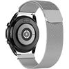 GBPOOT 20mm Cinturino Compatibile con Samsung Galaxy Watch 6/5/4/Active/Active 2(40mm/44mm)/Watch 3 41mm/Watch 42mm/Gear S2,Cinturino in Acciaio Inossidabile Metallo a Rete,20mm,Argento