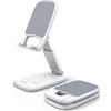 Lamicall Supporto Telefono Regolabile, Dock Telefono - Pieghevole Supporto Dock per iPhone 16/15 Pro Max, 14/13/12/11 Pro Max Plus Mini, Xs XR X 8 7 6, Samsung S10 S9, Scrivania, Tablet e Smartphone