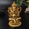 YODOOLTLY Statua di Ganesha, statuetta indiana di Ganesha in resina, statuetta di Buddha indiano, fatta a mano, decorazione per casa, giardino, auto