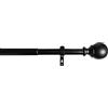 Gardinenbox Ø22/25 mm Set Completo per Montaggio immediato, 2021191, Nero, 91-182 cm