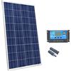 Caricabatterie solare portatile 120W 12V Kit pannello solare pieghevole  impermeabile con porta di uscita 18V+Cavo clip batteria+controller 10A+Cavo