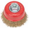 Bosch 1x Spazzola a tazza PRO Multi Material a filo ondulato piccole, filetto M10 (per Metalli non ferrosi, Acciaio, Ø 75 mm, Professional Accessorio Smerigliatrice angolare piccola)