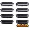 Rkllejs 8 Pezzi Anello per Torte, Torte Ovale Anello, Perforato per Mousse Anelli, Anello Ovale per Torta Forato, Utilizzato per Preparare Mini Cheesecake, Quiche al Cioccolato, Biscotti, Cioccolato