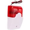 Sonew Spia di Sicurezza, Allarme Acustico e Luce Rossa Lampeggiante, Resistente Agli Urti, Sirena 110 DB e 150 Lampeggi/min (Volume Regolabile, 220V)