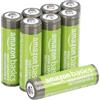 Amazon Basics - Batterie AA ricaricabili, ad alta capacità, 2400 mAh, pre-caricate, NiMh, confezione da 8