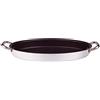 Baldassare Agnelli Pentole Agnelli ALSA120S34 Tegame Ovale con Maniglie, Alluminio, Argento, 34 cm