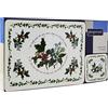 Pimpernel Set 6 Tovagliette + 6 Sottobicchieri In Legno Con Retro In Sughero - Motivo Holly And The Ivy, 30.5x23 Cm