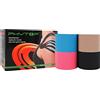 PHYTOP Nastro Kinesiologico 4 Rotoli Multipack, Nastro Sportivo Non Tagliato 5cm x 5m, Forte Adesivo per Supporto Muscolare, Stabilità Articolare & Miglioramento della Performance (Pelle, Blu, Rosa, Nero)