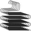 SONGMICS Grucce Multiple per Pantaloni, Set di 6, in Acciaio a 5 Strati | Appendini a S Salvaspazio, Multiuso e Antiscivolo, Color Nero, Collezione PATIYA CRI043B01