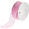 Präsent Four Seasons - Nastro di organza con filo metallico, 40 mm, 25 m, colore: Rosa antico