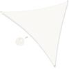 SUNNY GUARD Tenda a Vela Triangolare 3x3x3m Impermeabile,Vela ombreggiante parasole Protezione Raggi UV per Giardino Esterno terrazza,Crema