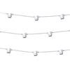 Wisdom Catena di luci lineare 5 metri per 10 lampadine E27 IP54 Bianca Wisdom