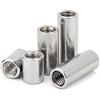 BOZONLI M6 Manicotti Filettati Rotondi, Dadi di accoppiamento tondi, Giunto rotondo per raccordi in acciaio inox(M6×10×10mm,5 pcs)