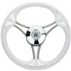 SAVORETTI VOLANTE RUOTA TIMONE BARCA GOMMONE BIANCO DIAMETRO 35 CM