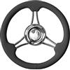 SAVORETTI VOLANTE RUOTA TIMONE BARCA GOMMONE NERO DIAMETRO 35 CM T22RB/35