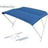 FORNAUTICA CAPOTTINA TENDALINO PARASOLE BLU TRE ARCHI ALTEZZA 140 CM. PER BARCA E GOMMONE