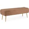 Sedute TP 82 panca in velluto bronzo 129 cm