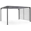 bizzotto Pergola Alluminio 3x3,6 m Gazebo Grigio Scuro Tettuccio Scorrevole Noah Bizzotto