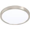 Eglo connect.z Smart Home Led lampada da soffitto per bagno Fueva-Z in alluminio nichel opaco, Ø 28,5 cm, ZigBee, app e controllo vocale, colore della luce regolabile, dimmerabile, IP44