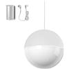FLOS lampada a sospensione STRING LIGHT SFERA 22 metri con FLOOR SWITCH BIANCO - F6496009+F6484009