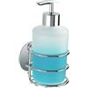Wenko 18777100 Turbo-Loc Dosapone, Fissaggio Senza Trapano, Acciaio, Polipropilene, 9 x 16,5 x 7,5 cm, Cromo/Bianco