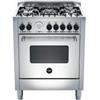 Bertazzoni La Germania La Germania AMN765EXT Cucina Gas 5 Fornelli con Forno Elettrico Acciaio inossidabile