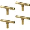 posionks JUN-H, 4 connettori per tubi in ottone, ad aria compressa, connettore per tubo del carburante, 8 mm, a T