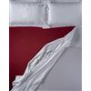 LENZUOLISSIMI - Lenzuola in Raso di Cotone Satin 300 Fili con Angoli Matrimoniale King 180x200 cm Made in Italy - Bordeaux