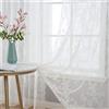 MIULEE Tende di Pizzo-Tende per Finestre in Pizzo Trasparente Ricamate Floreali per Camera da Letto Soggiorno, Tenda Ricamate Bianco con Occhielli, 2 Pezzi Tenda, 2 X150x175cm(LxA)