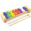TIGER XYL14-CL, Glockenspiel 8 Note con Due Battenti, Cassa in Legno, un'Introduzione Ottimale all'Armonia Musicale, Xilofono Metallofono