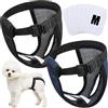 Weewooday 2 Confezioni Pantaloni per Cani Pannolini per Cani con 6 Assorbenti Igienici Mutande Protettive Lavabili per Cani Femmine in Calore Sanguinamento Mensile, Nero e Blu (M)