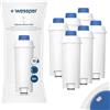 Wessper Filtro Acqua Macchina da Caffè, Ricambio Filtro per Macchina da Caffè DeLonghi DLSC002, SER3017, ECAN, ESCAM, ETAM, SECAM, Serie S, Cartuccia Filtro Acqua Data - 6 Pezzi