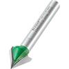 Trend Fresatore per Smusso CraftPro, Gambo da 6,35 mm, Diametro di Taglio 12,7 mm & Solco a V da 60 Gradi, Punta in Carburo di Tungsteno, C043X1/4TC