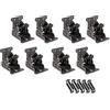 LIKERAINY Cerniera Pieghevole Blocca Supporto Estensione Staffe Invisibili per Gambe e Panche da Tavolo Mobili Letto Ferro Zincato con Colore Bronzo Scuro 8pcs