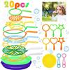 Joyibay Bolle di Sapone, 20PCS Bacchetta A Bolle Impostato Creativo di Bolle di Sapone per Bambini, Festa di Compleanno, Matrimonio, Giochi al Coperto e all'Aperto per Fare Bolle