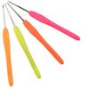 Coopay Mini Set di Uncinetto, 4 Pezzi a Punta Con Impugnatura Morbida, 1.0-1.75 mm, Ideale per Pizzo e Filati Sottili, Ultra Fine