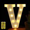 HONPHIER® - Lettere dell'alfabeto luminose con luci a LED, decorative, a batteria, per ricevimenti, feste, matrimoni, casa o bar (V)