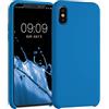 kwmobile Custodia Compatibile con Apple iPhone X Cover - Back Case per Smartphone in Silicone TPU - Protezione Gommata - blue reef