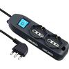 Electraline 62000 Multipresa 6 Posti 2 Schuko e 4 Bivalenti 10/16A, Cavo HO5 VV-F, Spina 16A, Nero, 1.5 M, Sicurezza Bambini