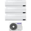 Samsung Climatizzatore Trial Split Inverter 9000 + 9000 + 9000 Btu Condizionatore con Pompa di Calore Classe A++/A+ Gas R32 Wifi (Unità Interna + Unità Esterna) - 3 x AR09TXEAAWK + AJ052TXJ3KG Windfree Avant