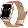 Fengyiyuda Compatibile con Apple Watch Cinturino 38mm 40mm 41mm, Cinturini in Acciaio Inossidabile Maglia Metallo Milanese per iWatch Series 9/8/7/SE/6/5/4/3/2/1,Oro rosa