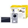 VIMAR K40955 Kit videocitofonico da parete con: videocitofono touch screen vivavoce Wi-Fi a colori LCD 7, targa audiovideo 1 pulsante, alimentatore, completo di staffe per il fissaggio, bianco